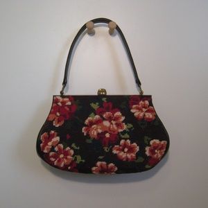 Sentimental Needlepoint & Leather Handbag